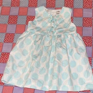 Carter's Aqua Polka Dot Casual Dress